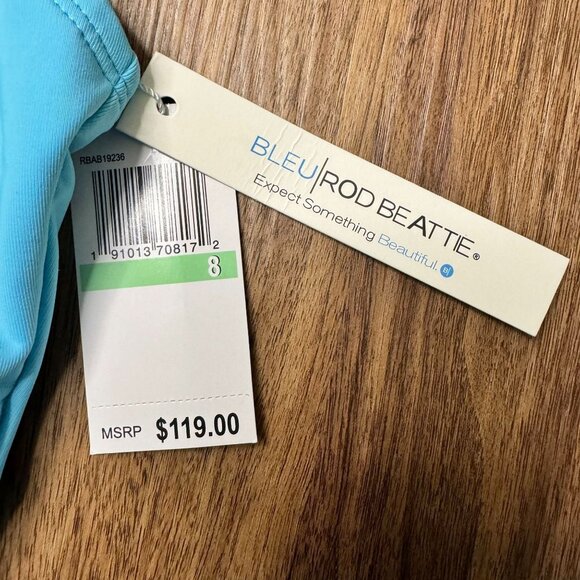 Bleu Rod Beattie Around The‎ Block Asymmetrical One Piece Sz 8 - Picture 3 of 9